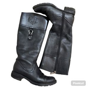 Blondo 'Vida' Waterproof Black Leather Tall Riding Boots